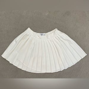 Princess Polly white pleated mini skirt